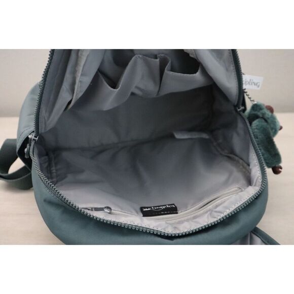 Kipling KI0365-0FE Size Medium Light Aloe Tonal Green Fiona Nylon Backpack - Picture 12 of 14
